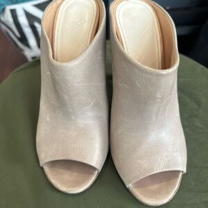 Maison Martin Margiela Taupe Peep-Toe Mules